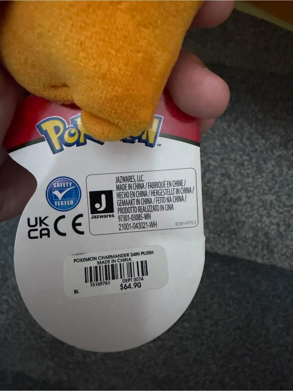 Pokémon Charmander Plush - 24”